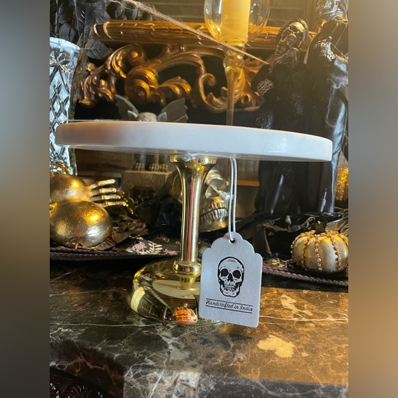 NWT Gothic Ouija Spirit Board Marble Cake/Dessert/Cheese Platter Pedestal Stand - Picture 3 of 11